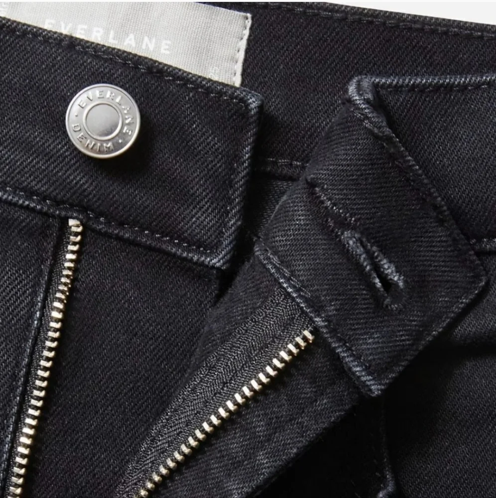 NWOT Everlane Coal Black Way High Straight Leg Denim Jeans In 27 Regular - Picture 7 of 10